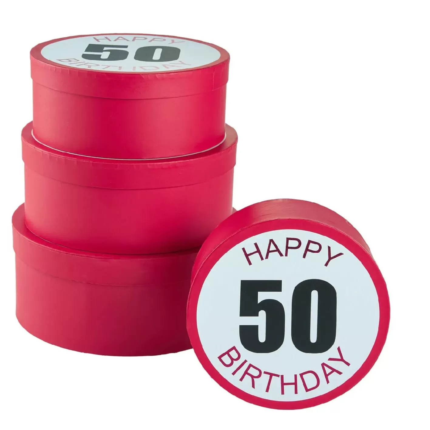 NANU-NANA 4er Set Geschenkkarton Geburtstag/50, Rund Discount