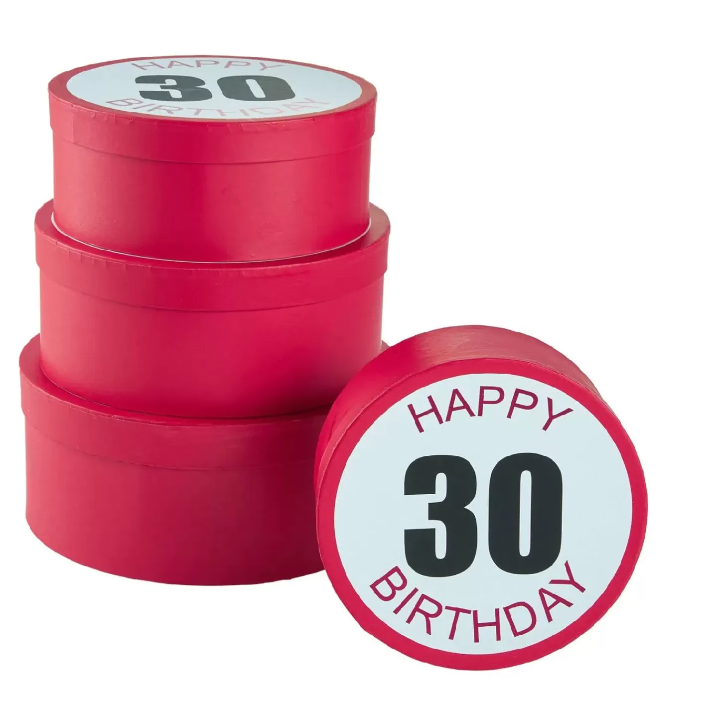 NANU-NANA 4er Set Geschenkkarton Geburtstag/30, Rund Flash Sale