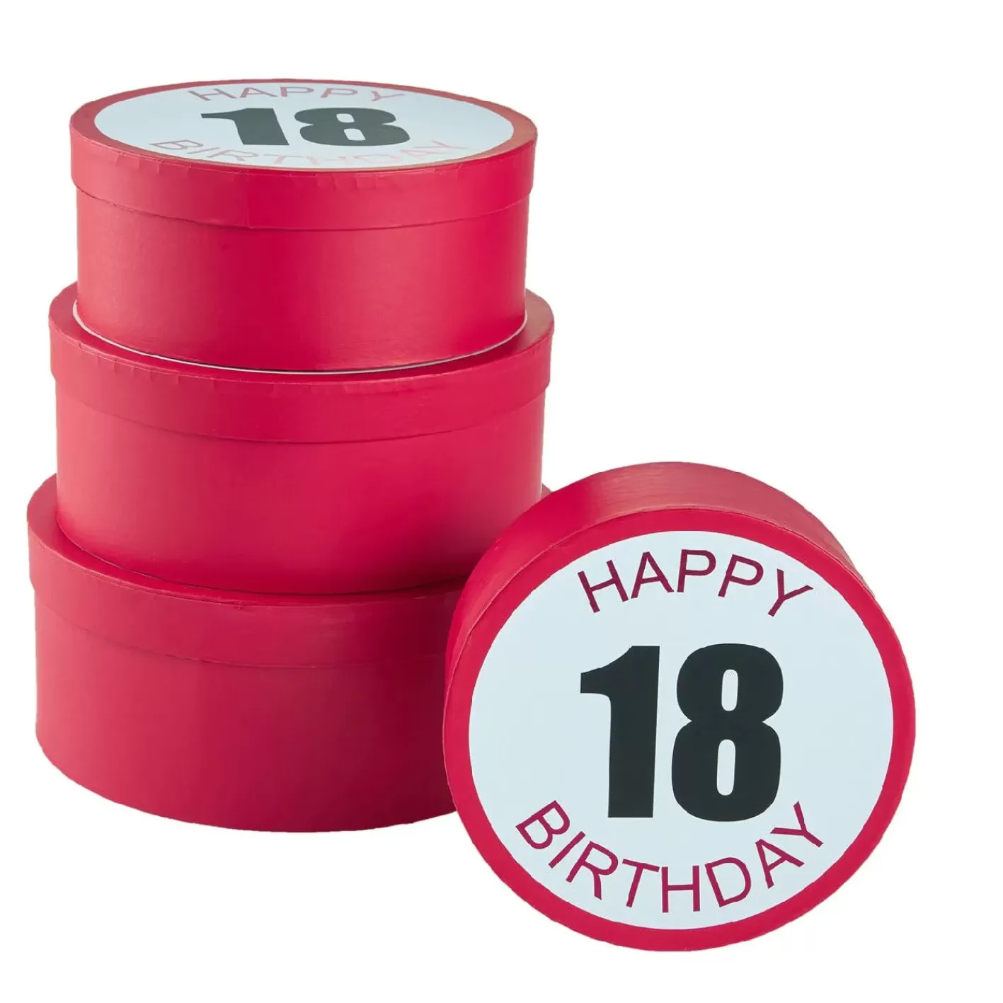 NANU-NANA 4er Set Geschenkkarton Geburtstag/18, Rund Best