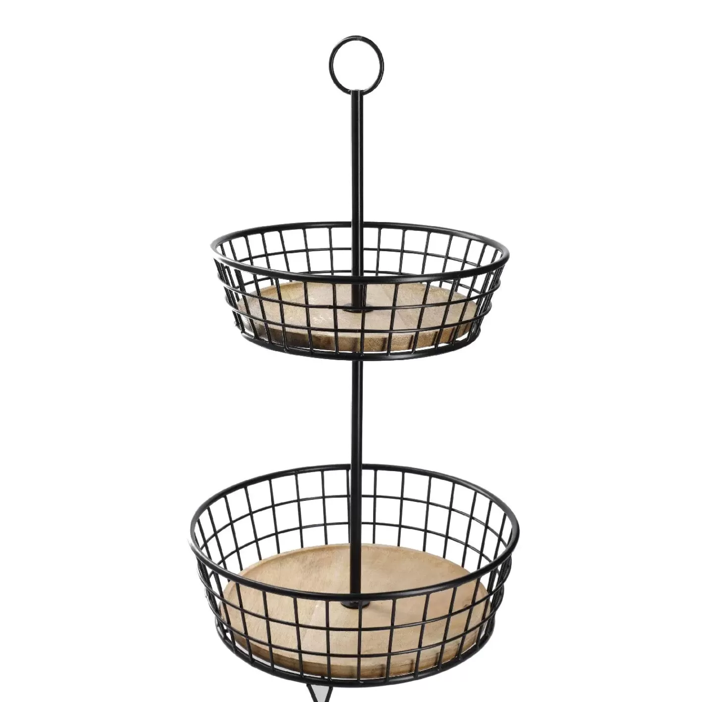 NANU-NANA Etagere Holz/Metall, 2 Körbe, Schwarz, 68 Cm Online