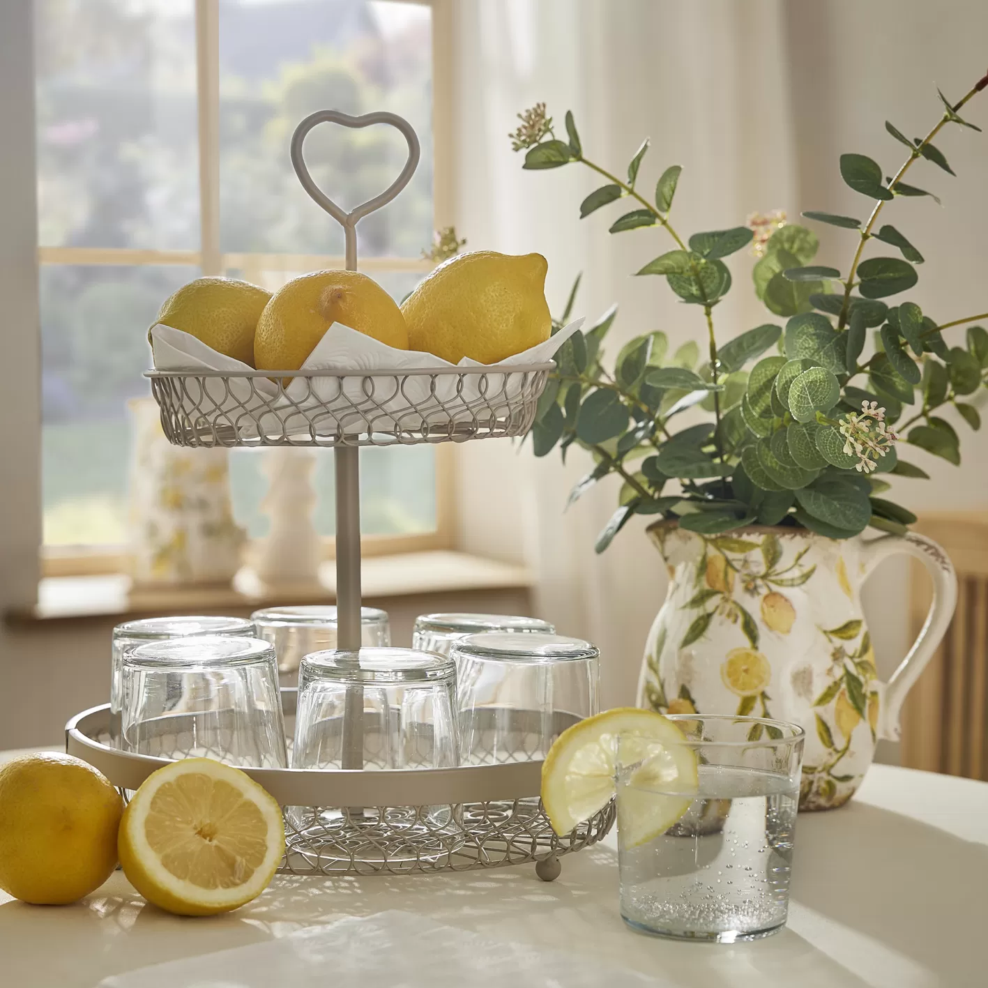 NANU-NANA Etagere Nostalgie, 2 Körbe, Taupe, 35 Cm Flash Sale